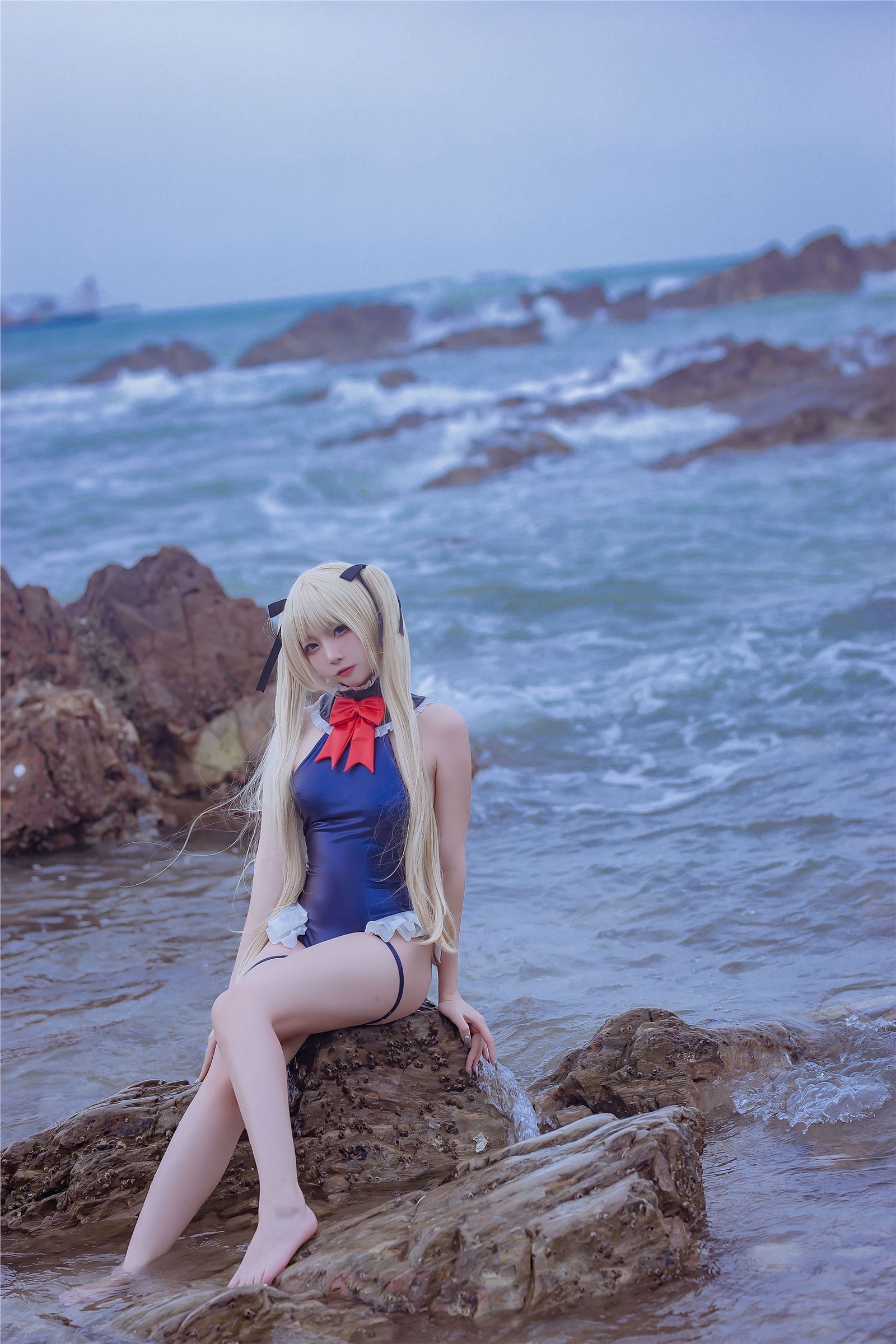 Nisa Nisa NO.123 Blue Mary Rose Swimsuit(5)